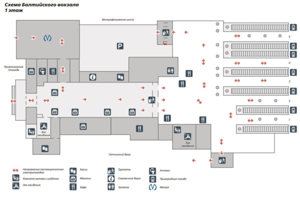 Балтийский вокзал схема