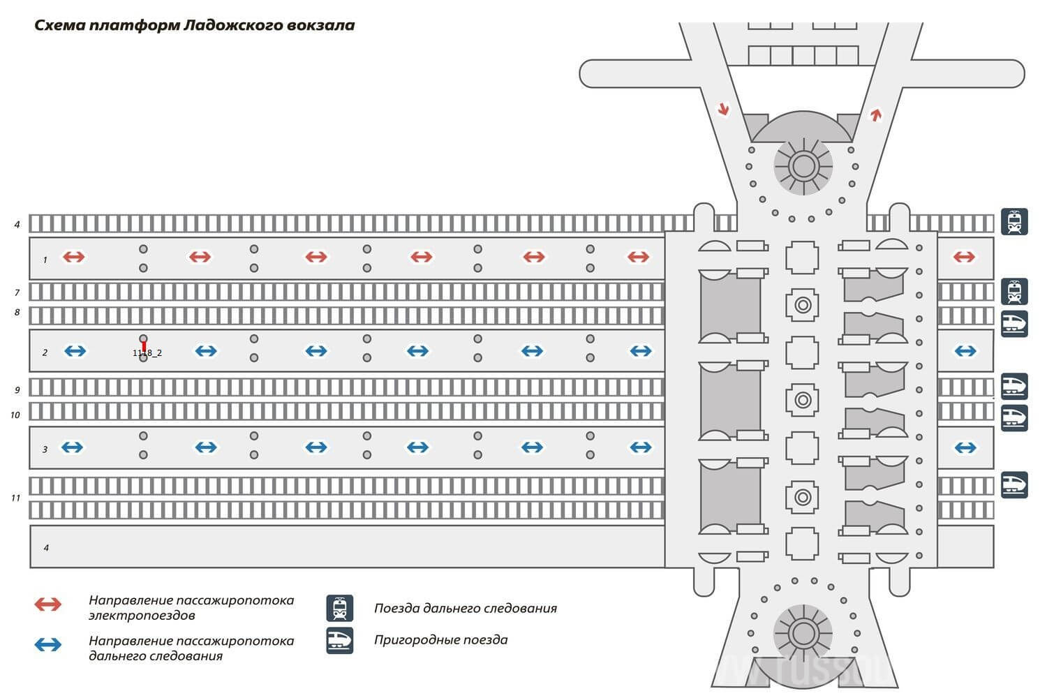 Московский вокзал санкт петербург схема платформ